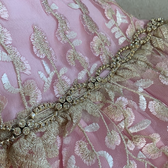 NWOT American Princess 6M Pink/Gold Rhinestone Dress Gorgeous💖Matching Bloomers - Picture 4 of 14
